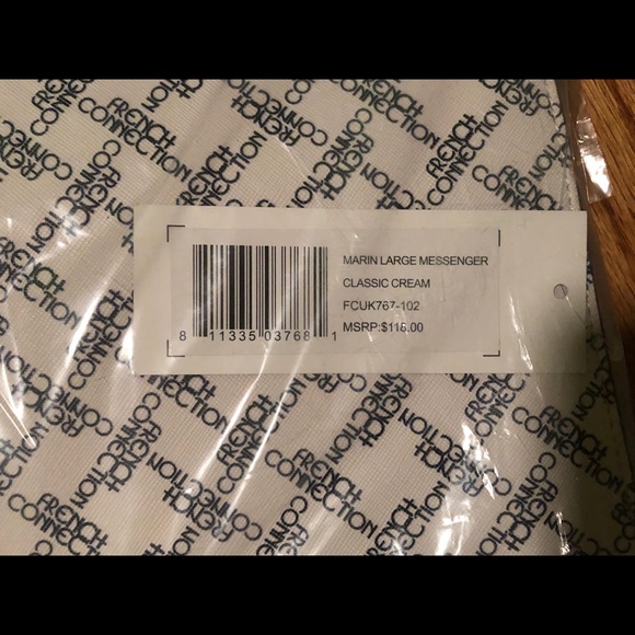 NWT French Connection Marin Messenger Bag Cream - Picture 3 of 4